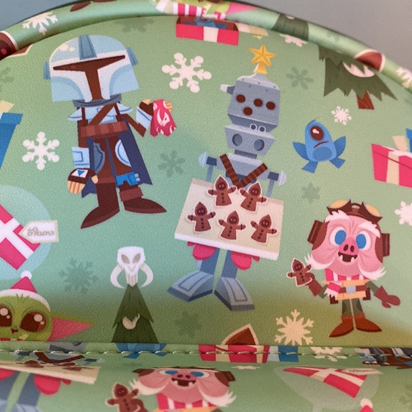 NWT Star Wars Mandalorian Christmas Loungefly - Picture 4 of 14